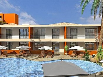 Luxury apartments with communal swimming pool